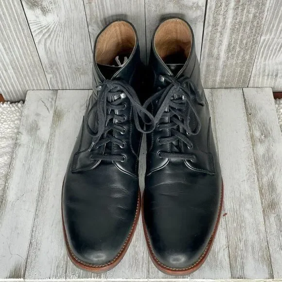 Mens Warfield & Grand Ankle Black Leather Boots Size 10 - Picture 6 of 9